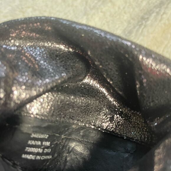 Calvin Klein versatile ankle Black faux suede Peep-Toe Ankle Boots SZ11 - Picture 11 of 11